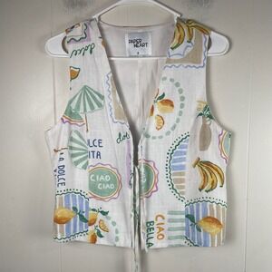 Paper Heart Women's Italian Fruit‎ Print Sleeveless Vest Size S